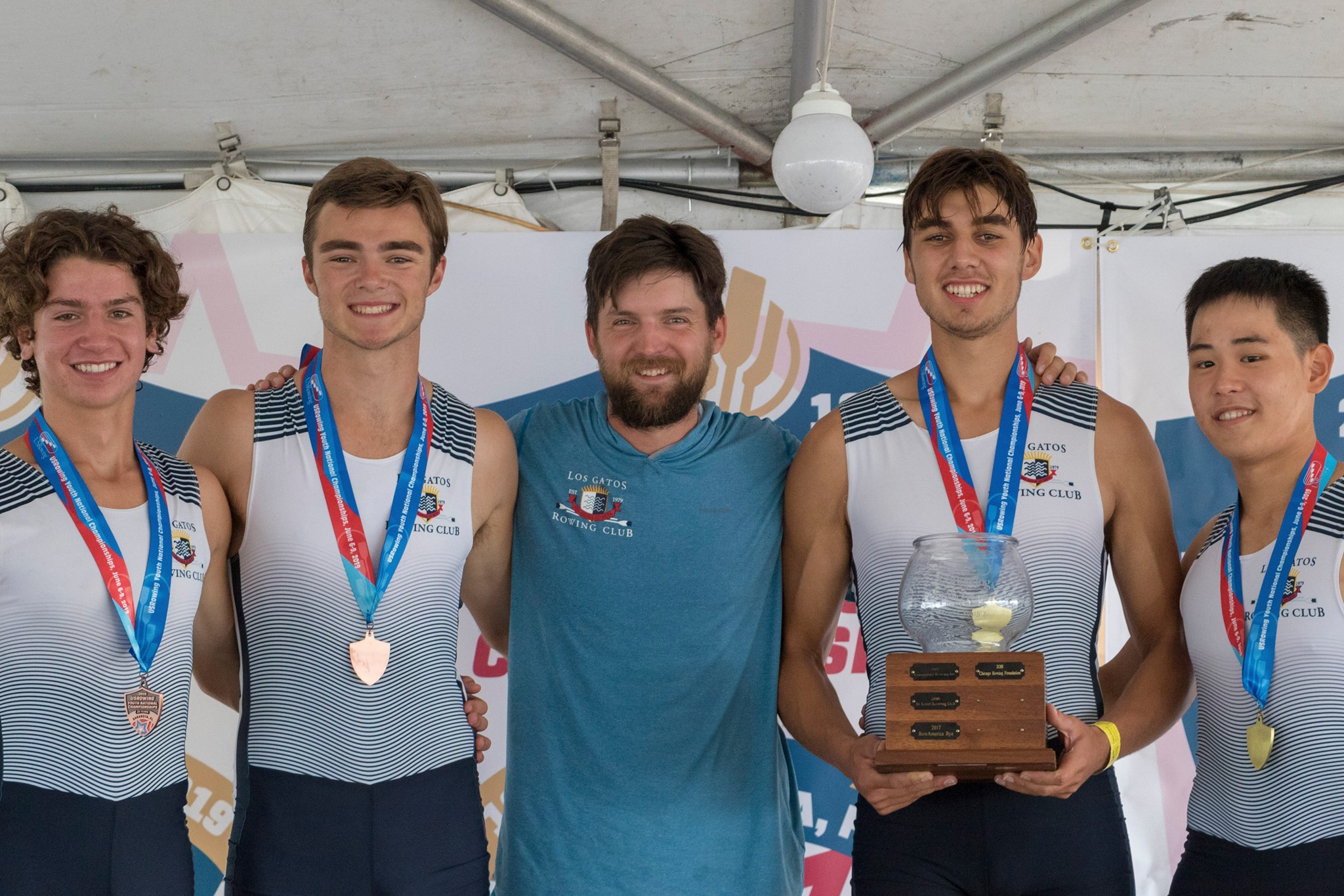 Los Gatos Rowing Club - Our Pairs after receiving first and third place ...