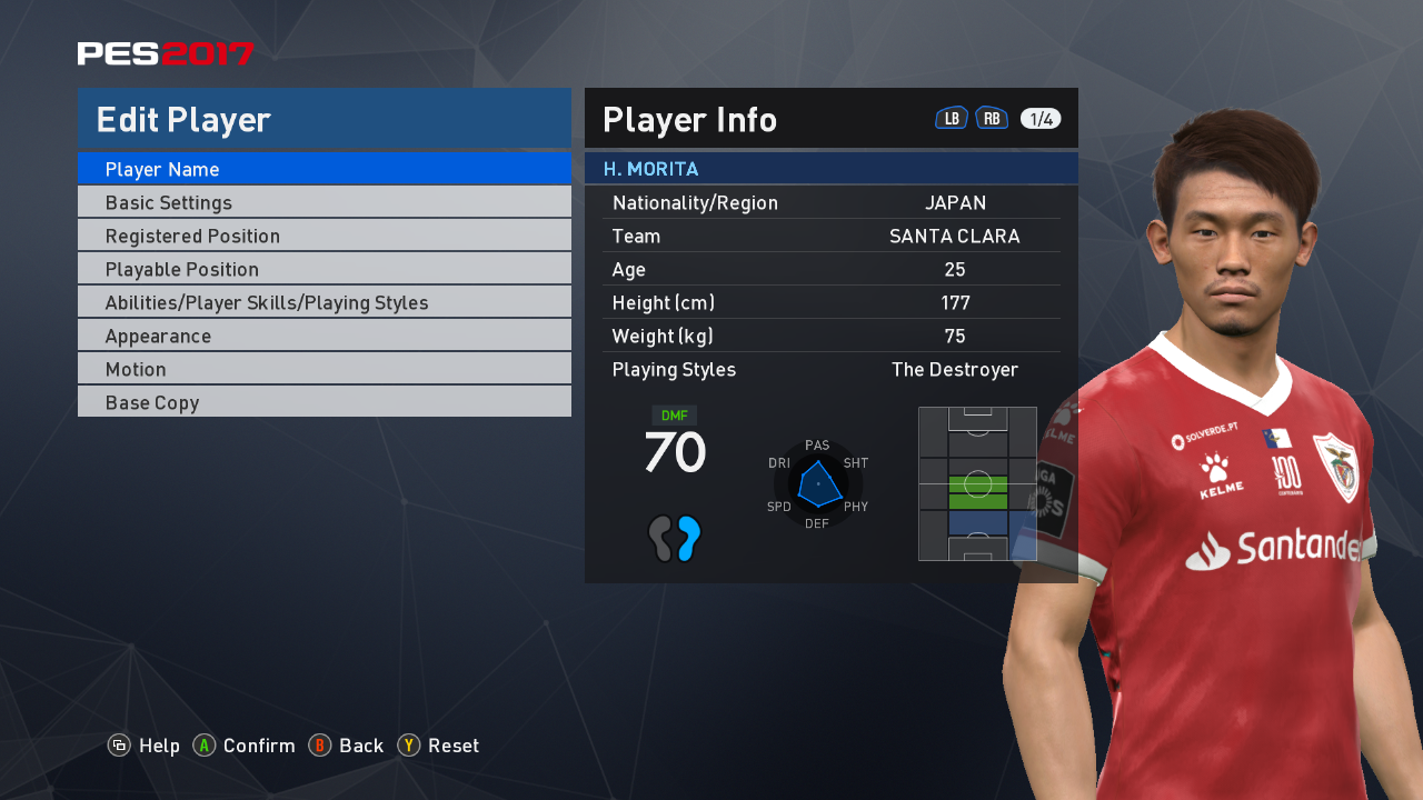 PES2017 #Face Daizen Maeda face for PES 2017, converted from PES