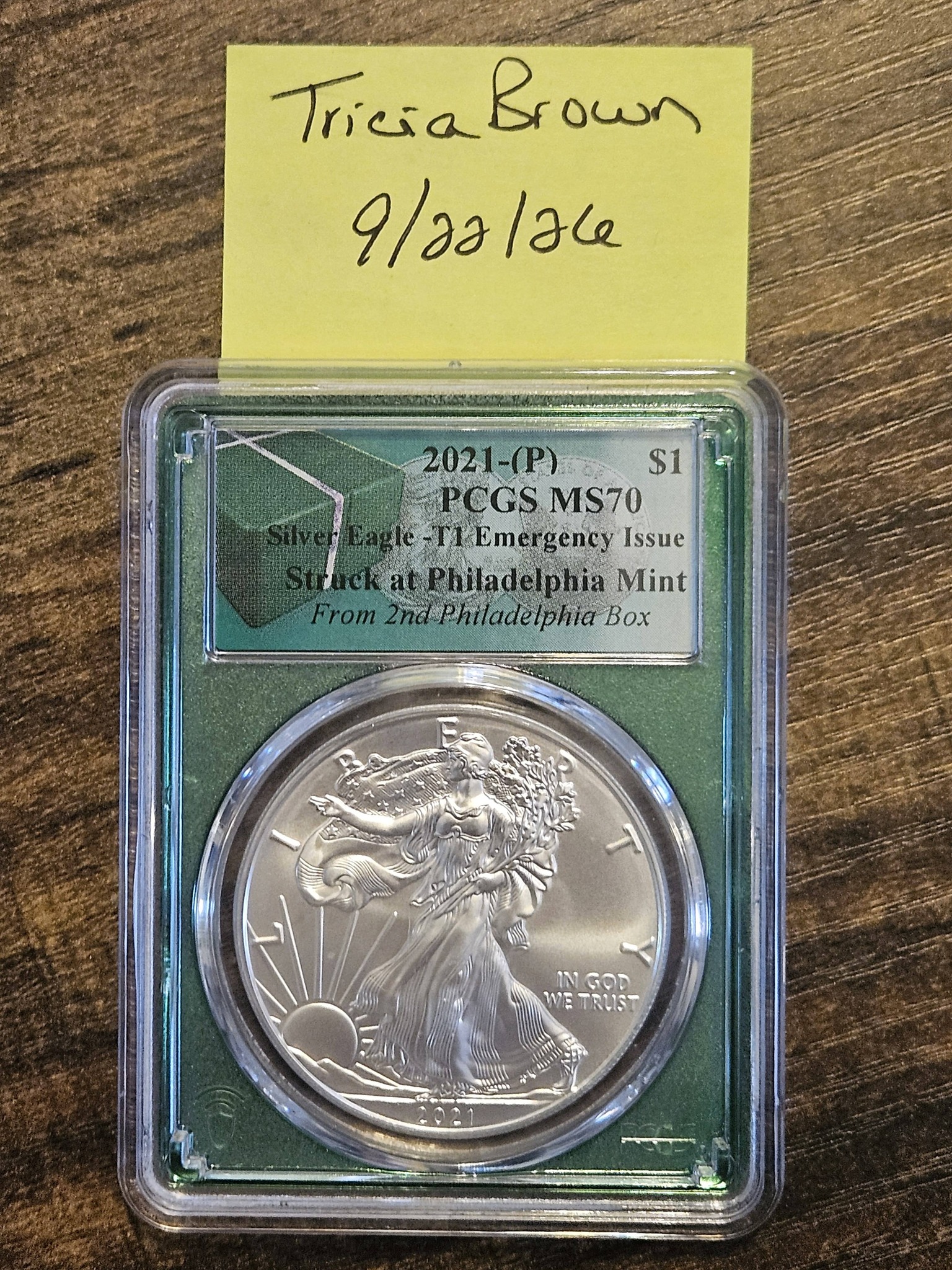2021(P) PCGS MS70 Silver Eagle Emergency Issue Coin Auction