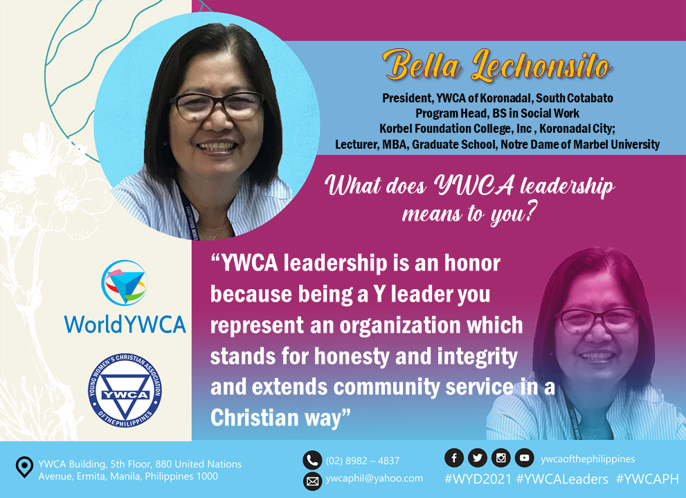 YWCA of the Philippines, Inc. - 🌟 𝐘 𝐒𝐏𝐄𝐀𝐊𝐒! Leader spotlight to 𝐌𝐒 ...