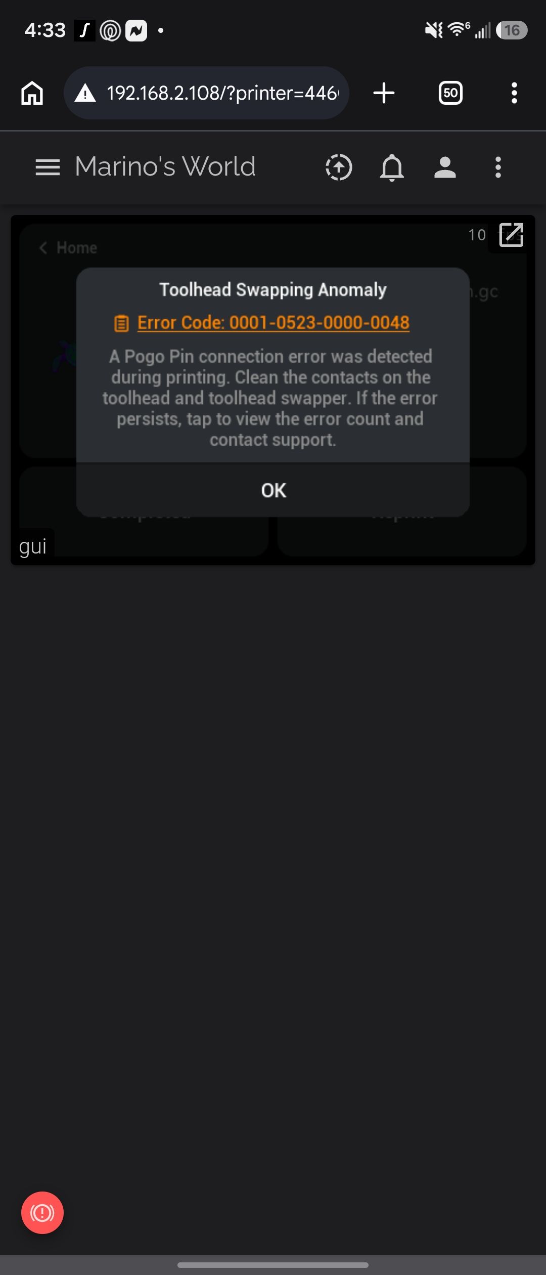 Snapmaker U1 toolhead swapping anomaly error solution