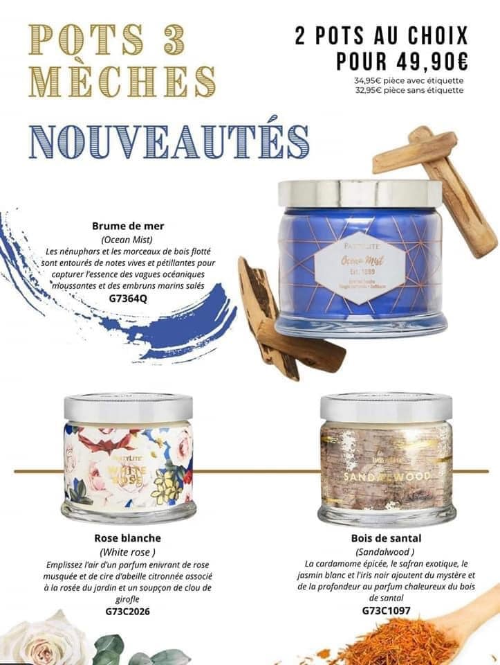 Mini Bougie Parfumée Partylite Brume De Mer - Rare, Plus Au Catalogue - Neuf