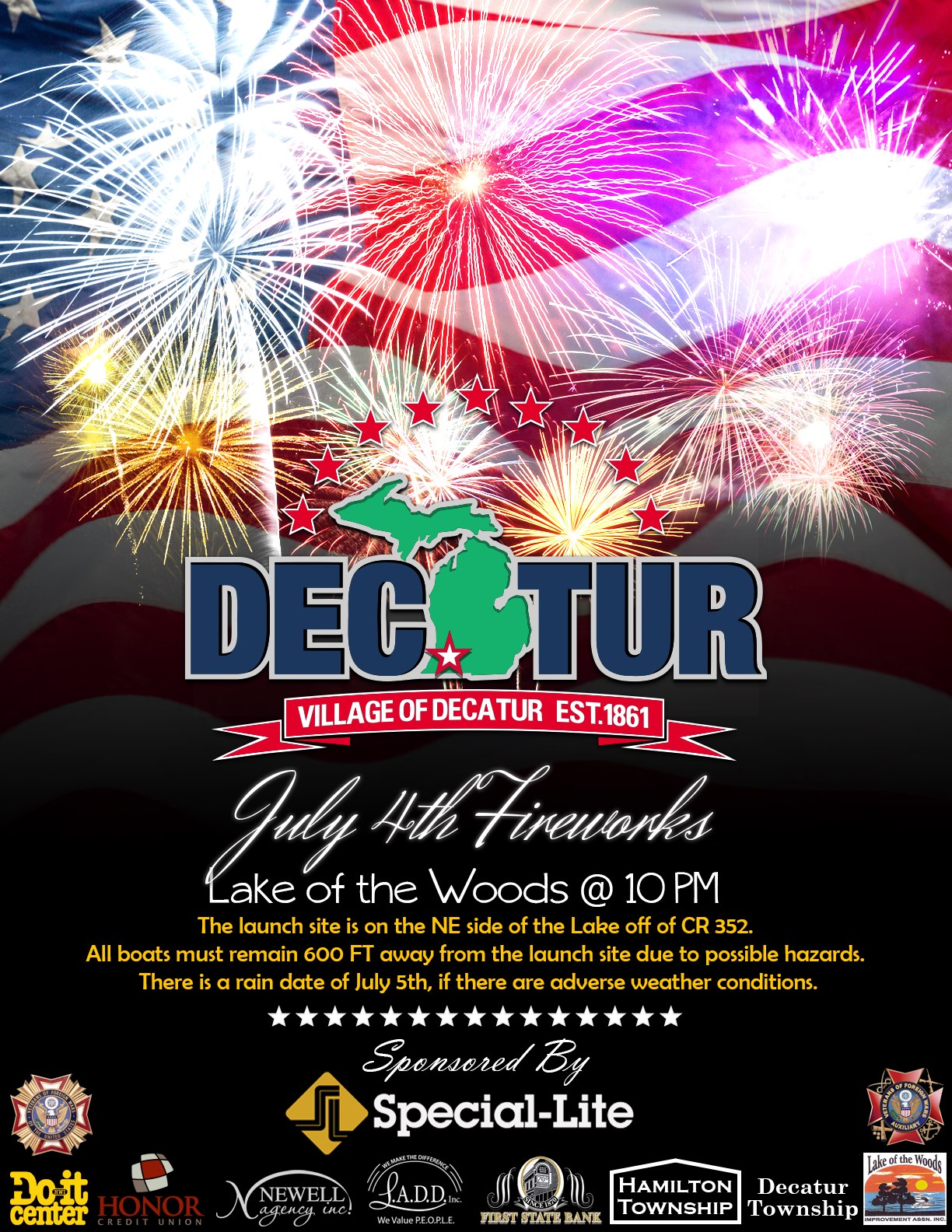 Village of Decatur, MI - Reminder: This year's fireworks show will take ...