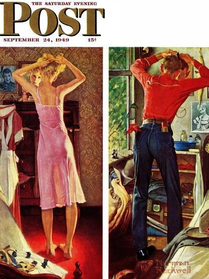 Norman Rockwell's Saturday Evening Post Cover 'Before The Date