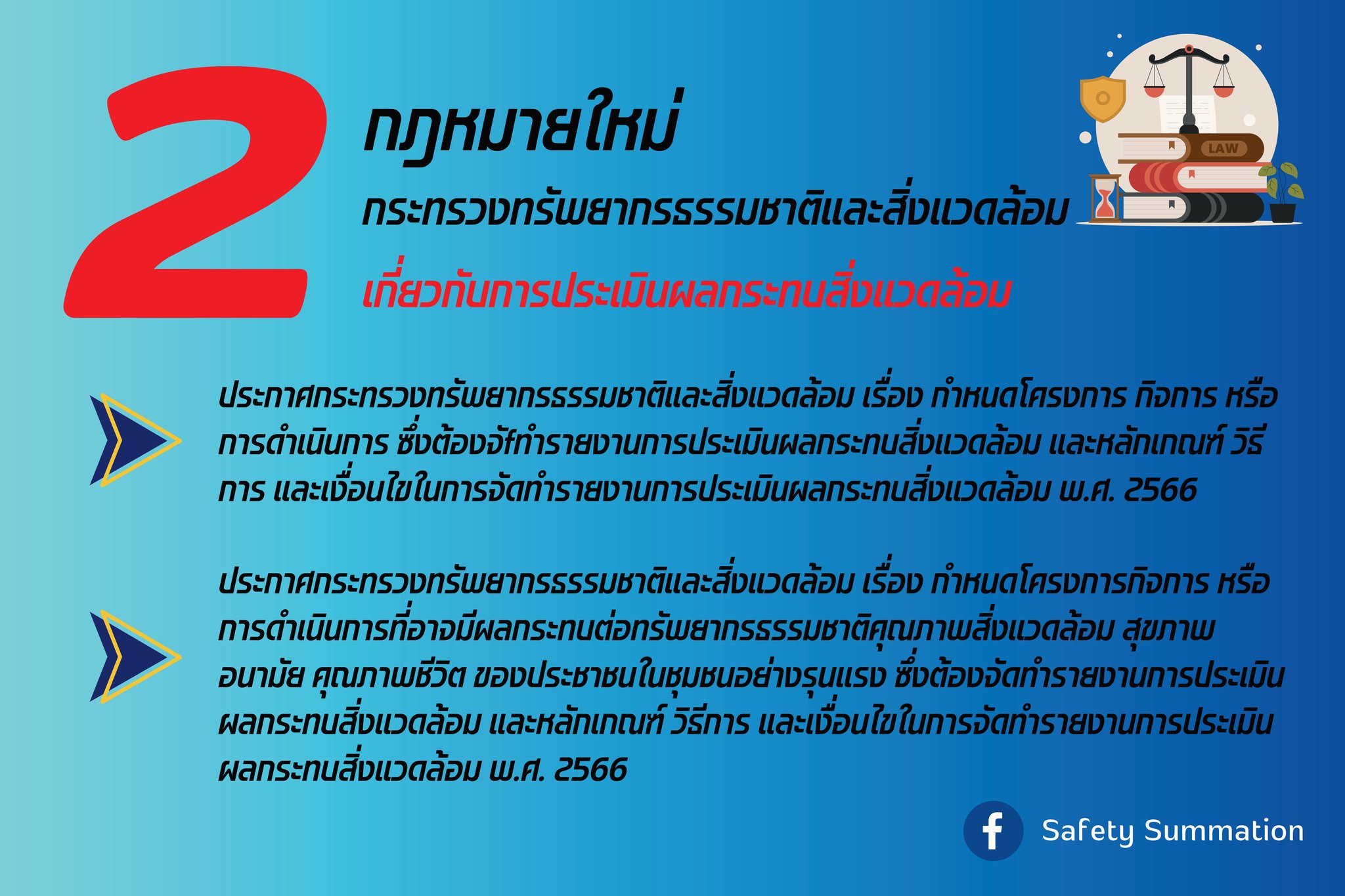 Update ‼️ กฎหมายใหม่ด้าน EIA & EHIA... - Safety Summation