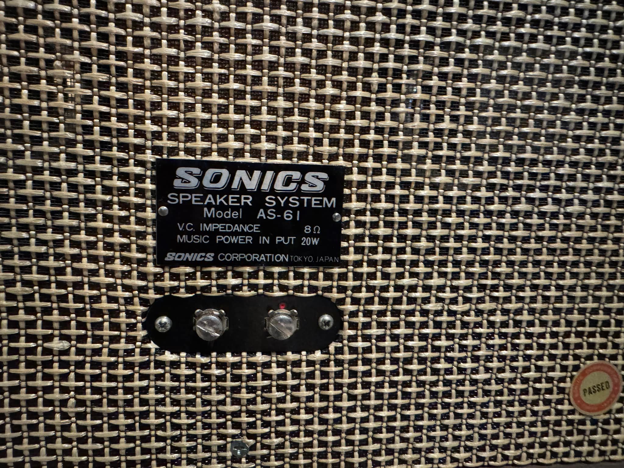 What are these vintage speakers from Darrel Goertzen's collection?