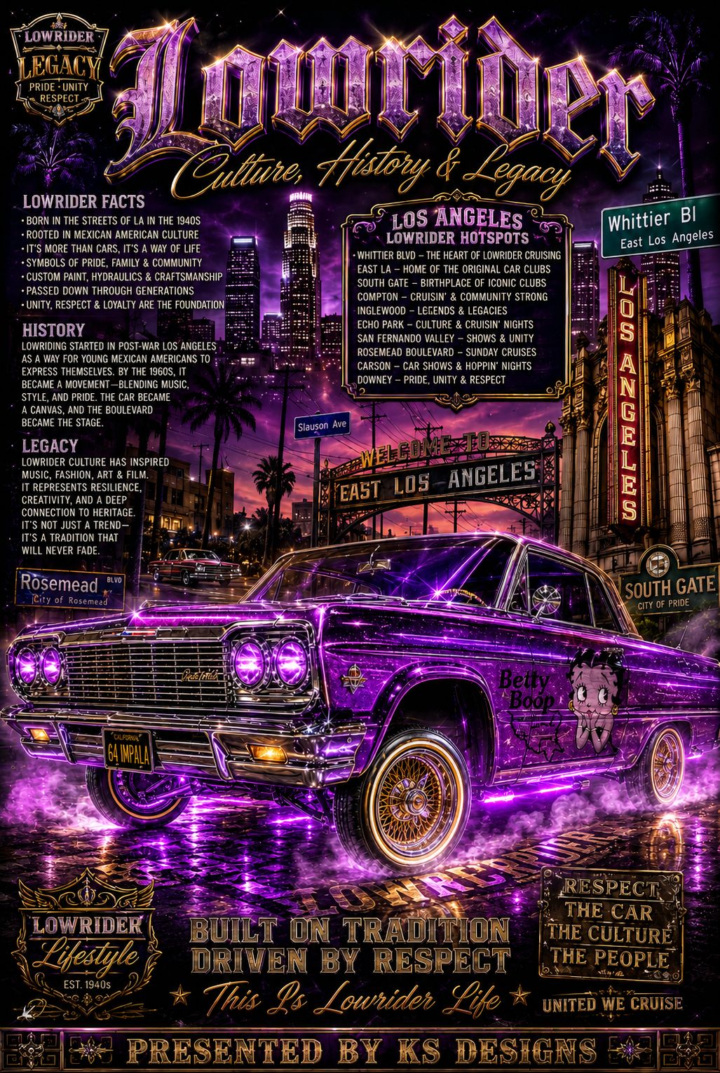 Lowrider Impala Large Poster Prints Now Available in our online shop.