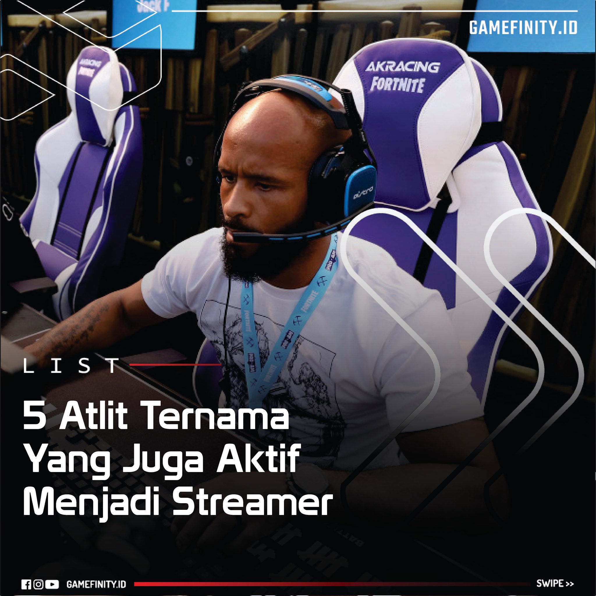 Gamefinity.id - 5 Atlit Ternama Yang Juga Aktif Menjadi... | Facebook