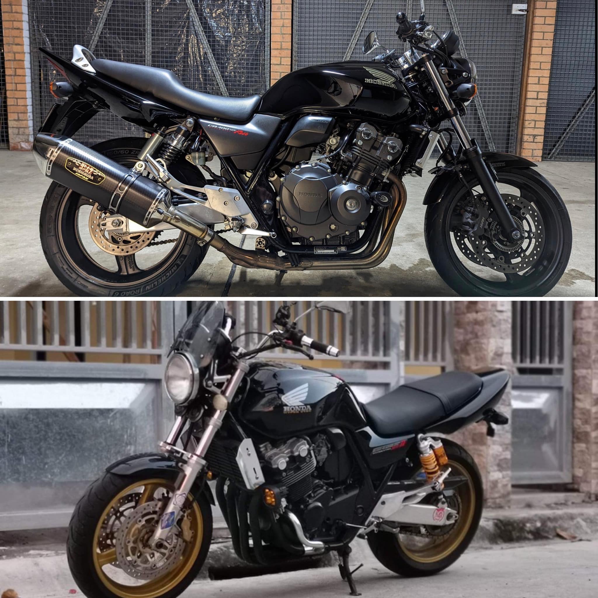 Hello from ?? & ?? My black beauties ? CB400 SF Spec2 & Revo 