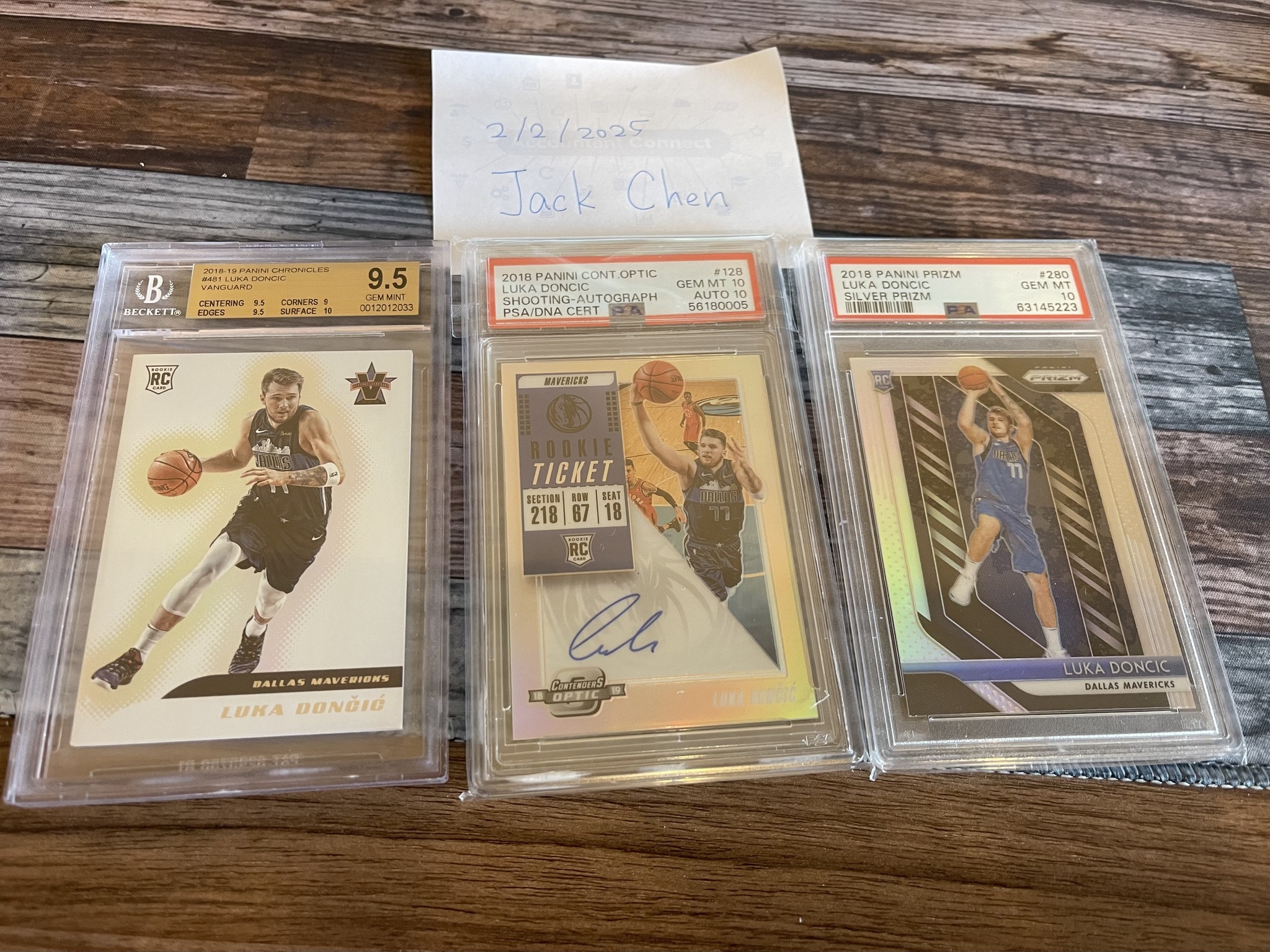 Luka Doncic 2018-19 Panini Prizm RC Emergent Silver BGS 9.5 Gem