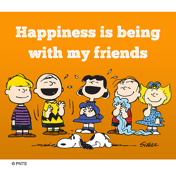 Snoopy - Happiness is being with my friends. | Facebook