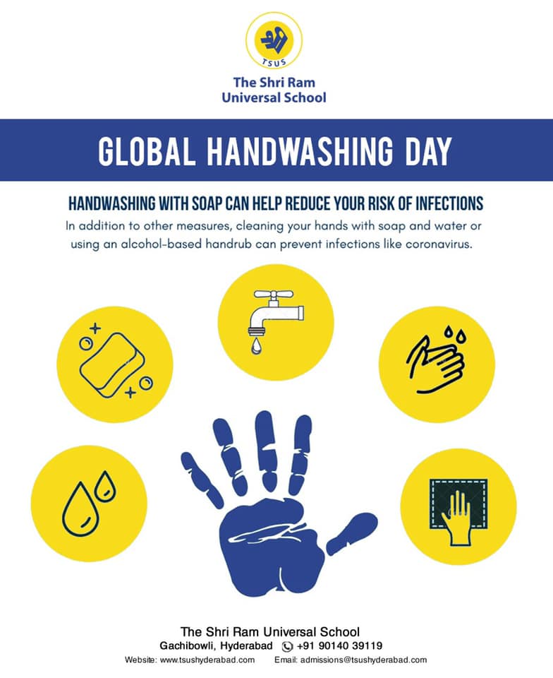 The Shri Ram Universal School, Hyderabad - Global Handwashing Day is ...