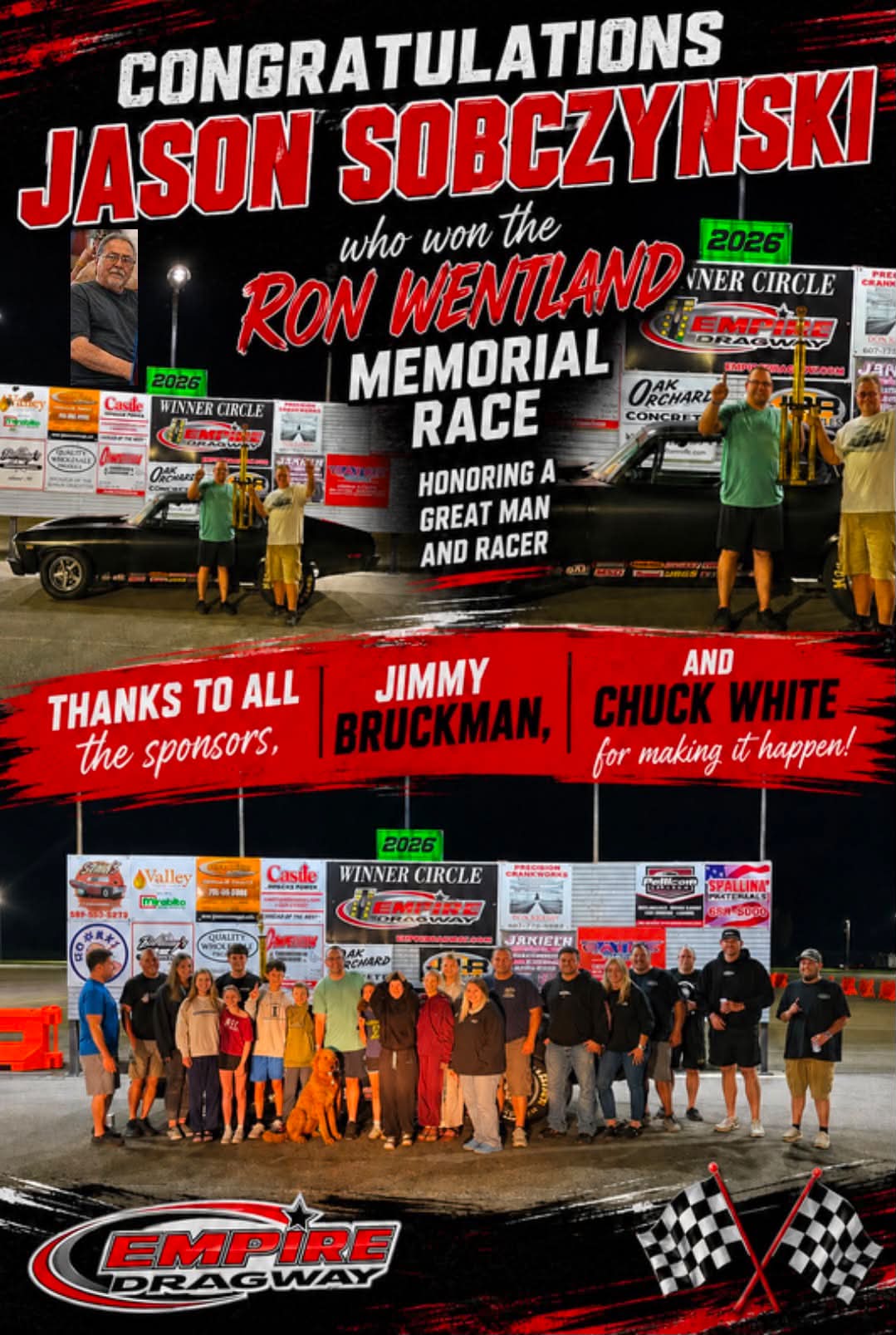WINNERCIRCLE CONGRATULATIONS SOBCZYNSKI JASON won the RON