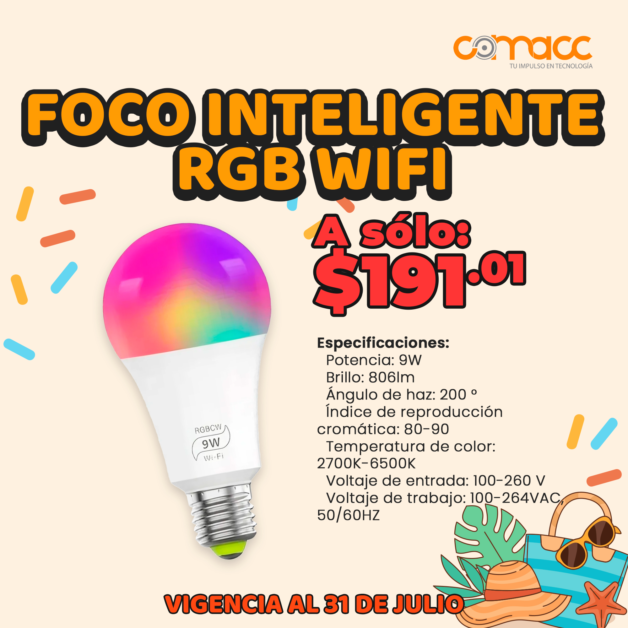 Comacc - Un foco inteligente que puedes poner donde sea;...