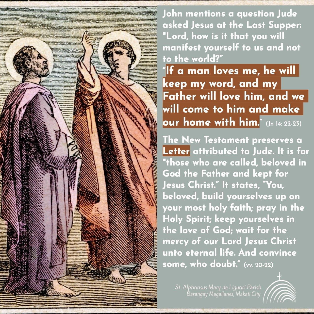 Today, the Church celebrates the feast of Saints Simon the Cananaean ...