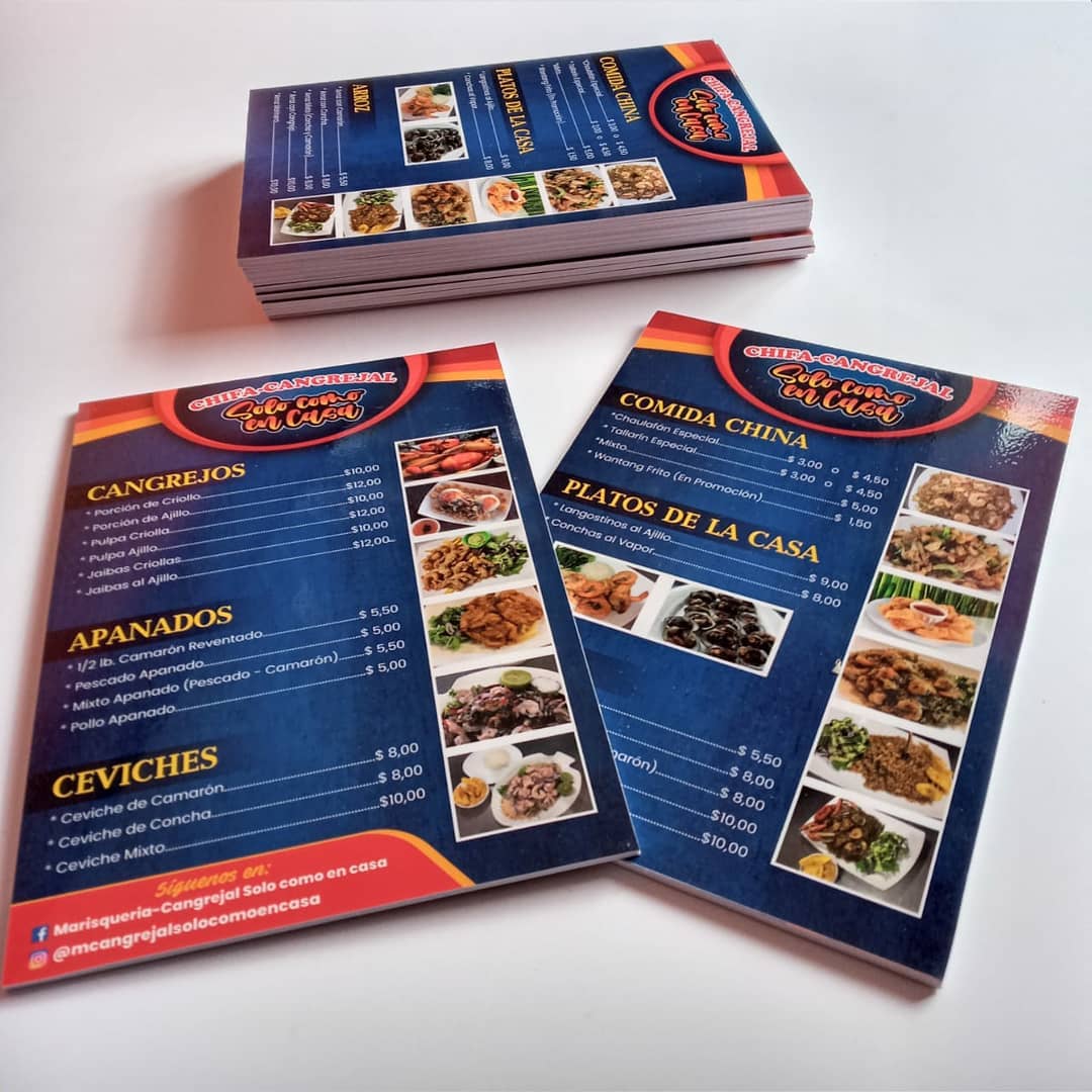 Gigaprint - Menú en PVC elaborados para nuestro cliente...