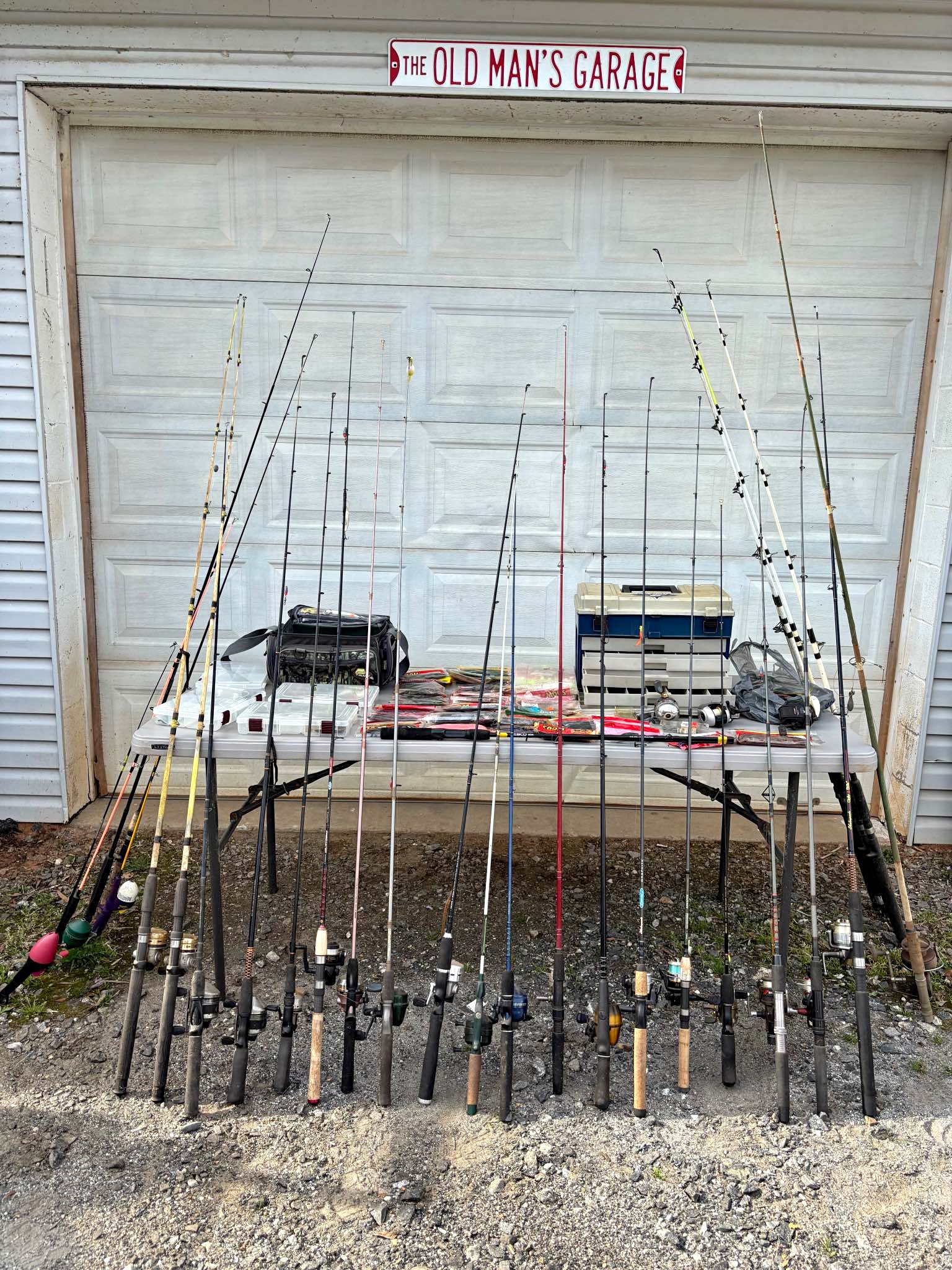 One Lot of Assorted Fishing Rods & Tackle. Selling all Together for ...