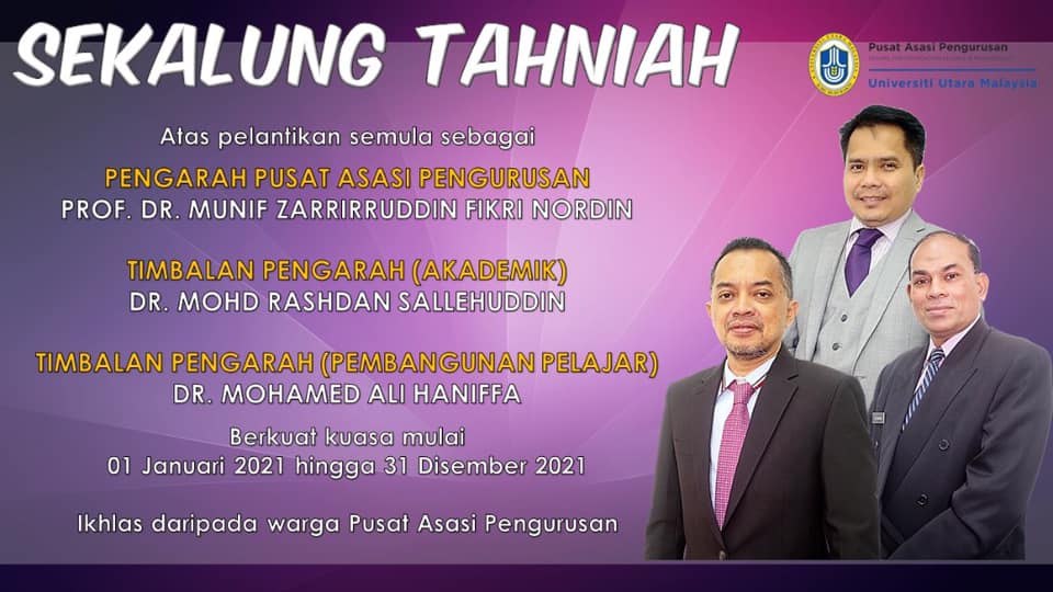 Tahniah diucapkan kepada... - Pusat Asasi Pengurusan UUM | Facebook