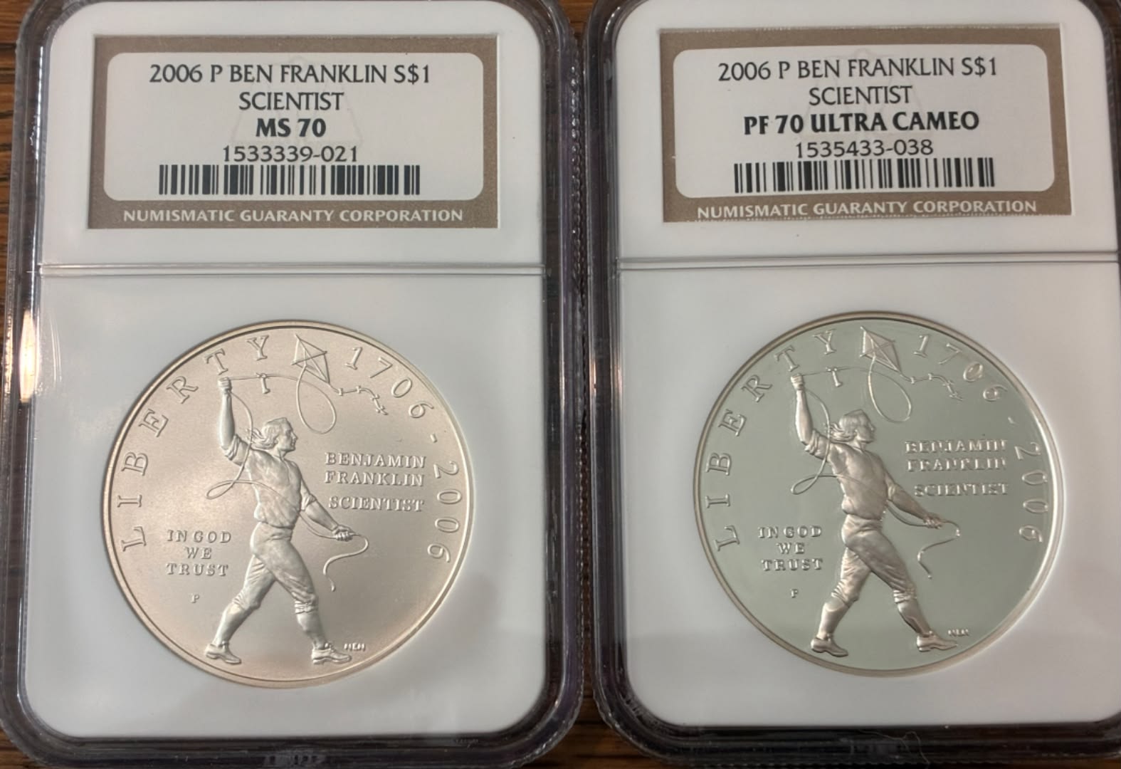 2006 P MS70 NGC Ben Franklin Scientist and Founding Father Dollar