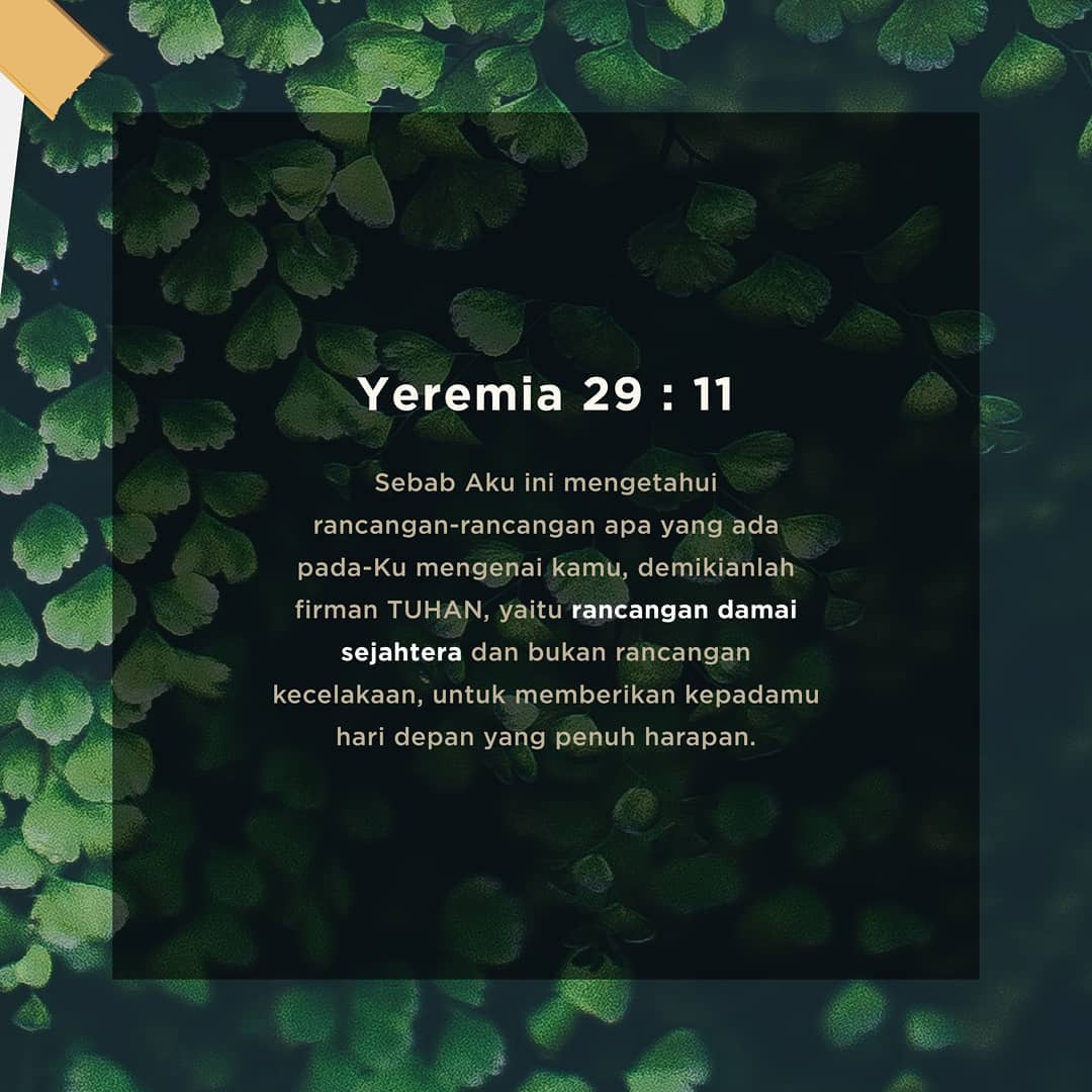 Gii Hok Im Tong Yeremia 29 11 Sebab Aku Ini Mengetahui Rancangan Rancangan Apa Yang Ada Pada Ku Mengenai Kamu Demikianlah Firman Tuhan Yaitu Rancangan Damai Sejahtera Dan Bukan Rancangan Kecelakaan Untuk