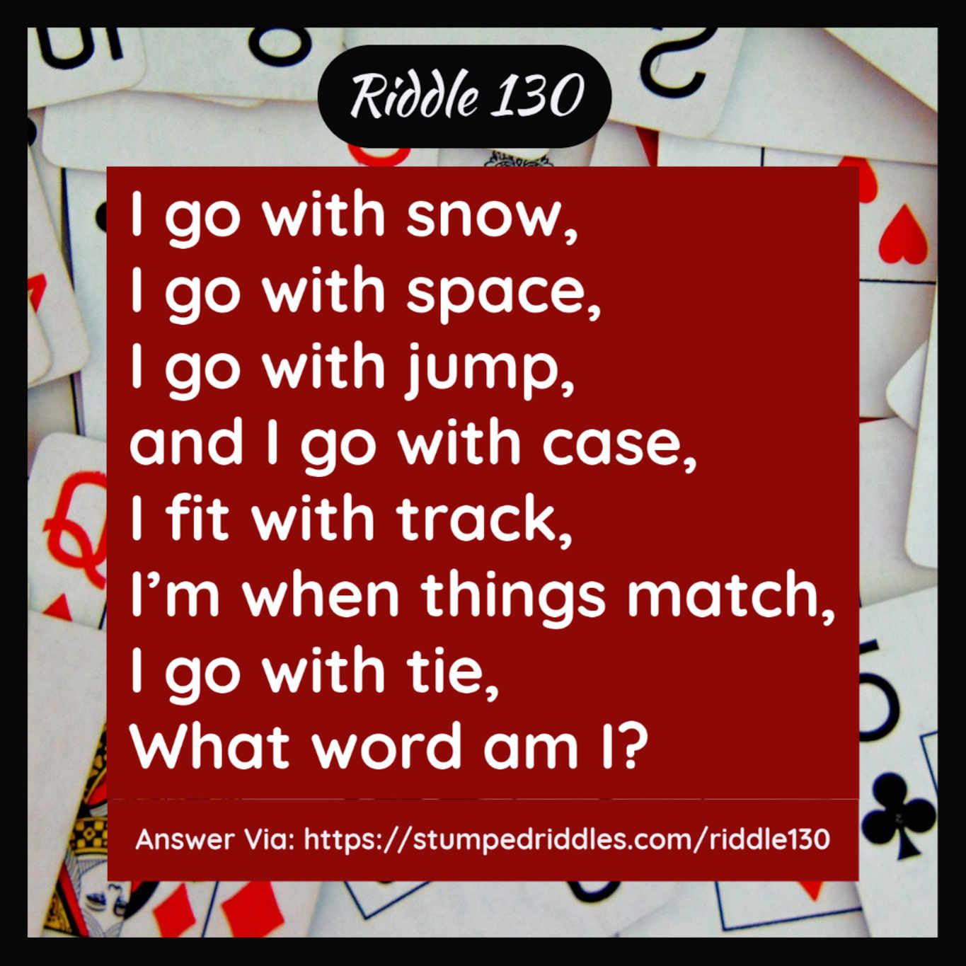 Riddles - Today's Riddle: “I go with snow, I go with... | Facebook