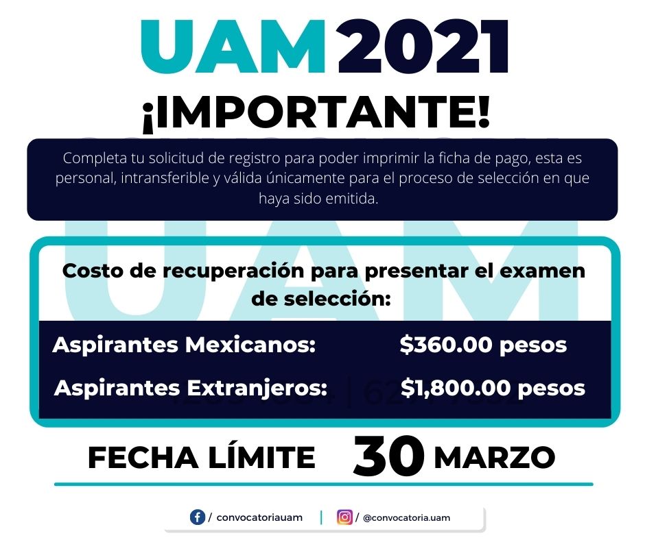 ⚠️ Importante ⚠️ No olvides completar... - Convocatoria UAM
