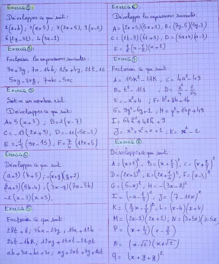 ABDOU MATH - Chers Eleves #3APC . Je mets à votre... | Facebook