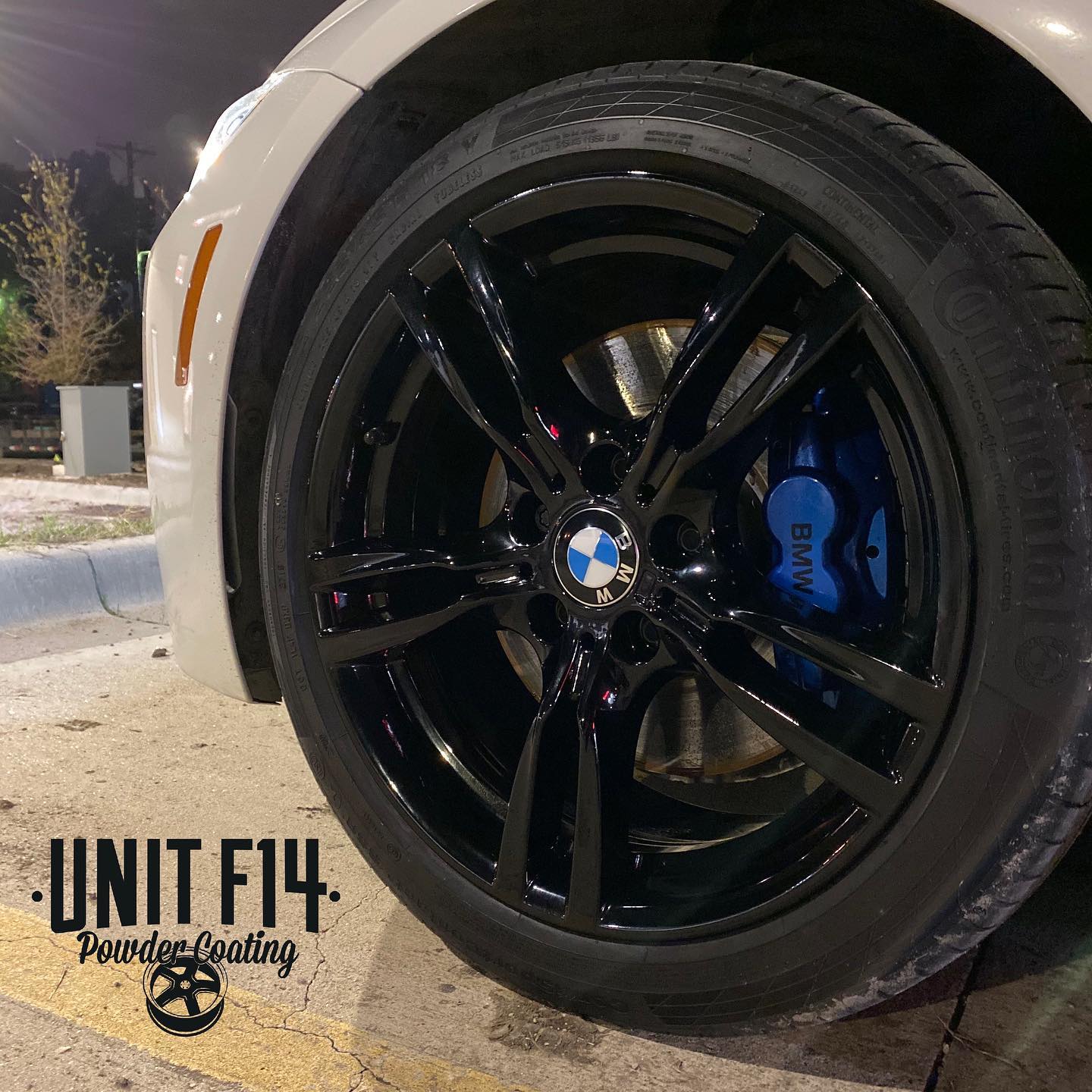 BMW 328i with Wet Black wheels... - Unit F14 Powder Coating