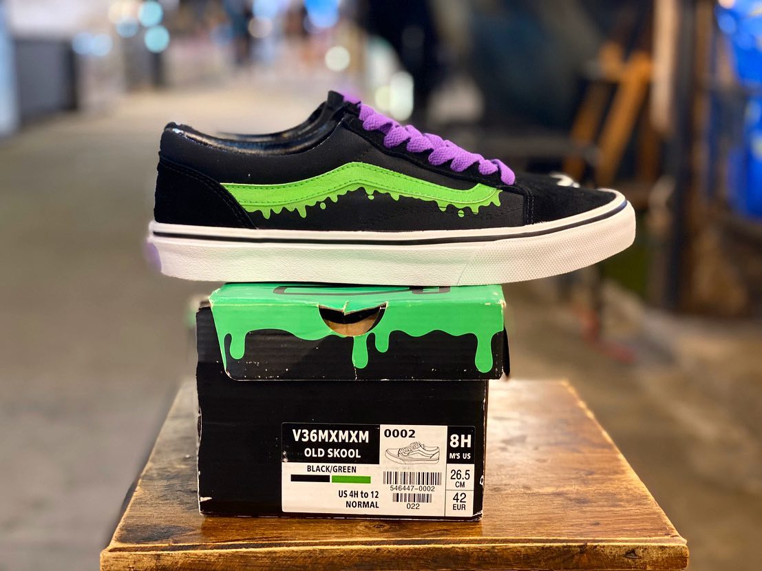 VANS MXMXM OLD SKOOL BLACK / GREEN SIZE 8US/26.5CM/42EU หายากมา 