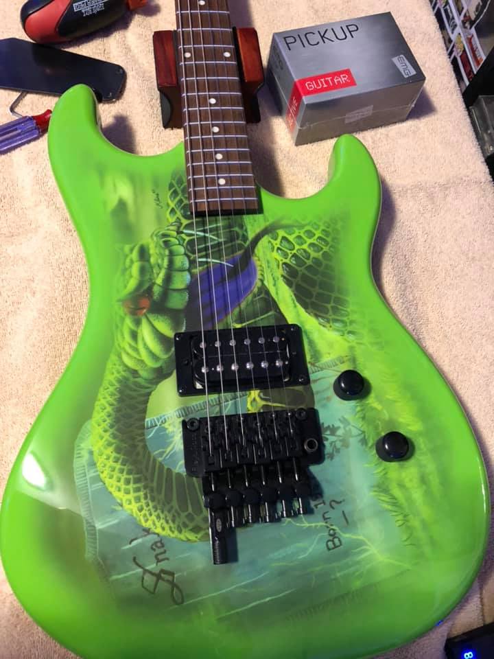 What guitar does snake sabo use?