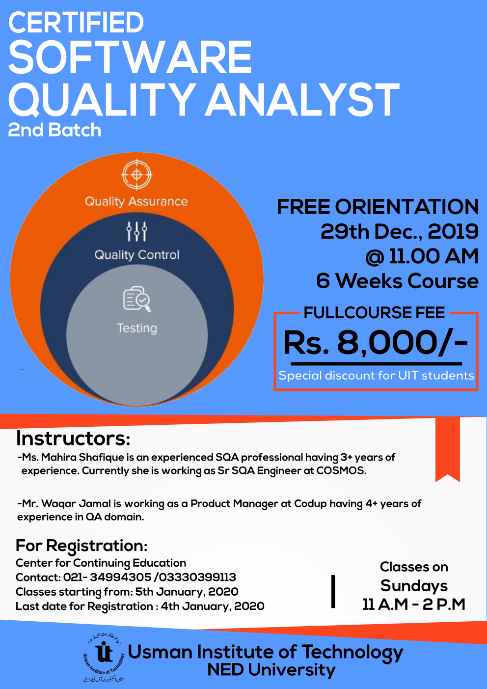 UIT University - Short Course: Certified Software Quality... | Facebook