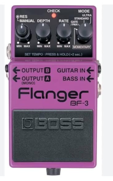 What is the difference between the Boss BF-2 and BF-3 flanger pedals?