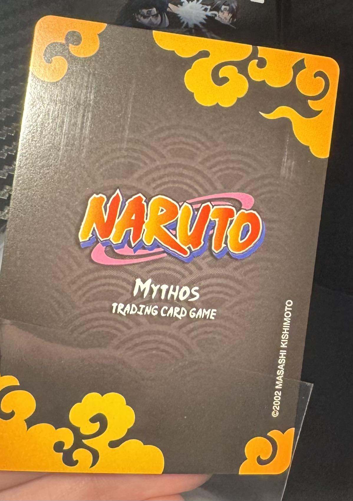 Damaged rare cards in Naruto Mythos TCG