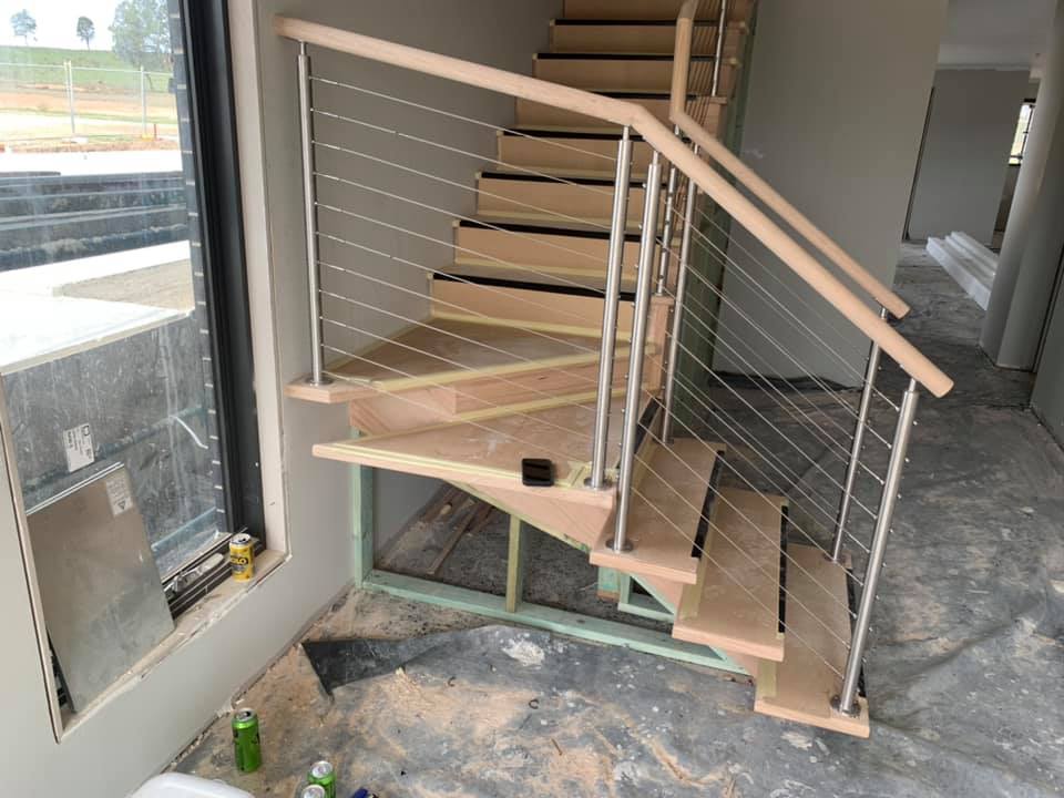 Cut and mitre top flight timber mono... - Fine Edge Carpentry