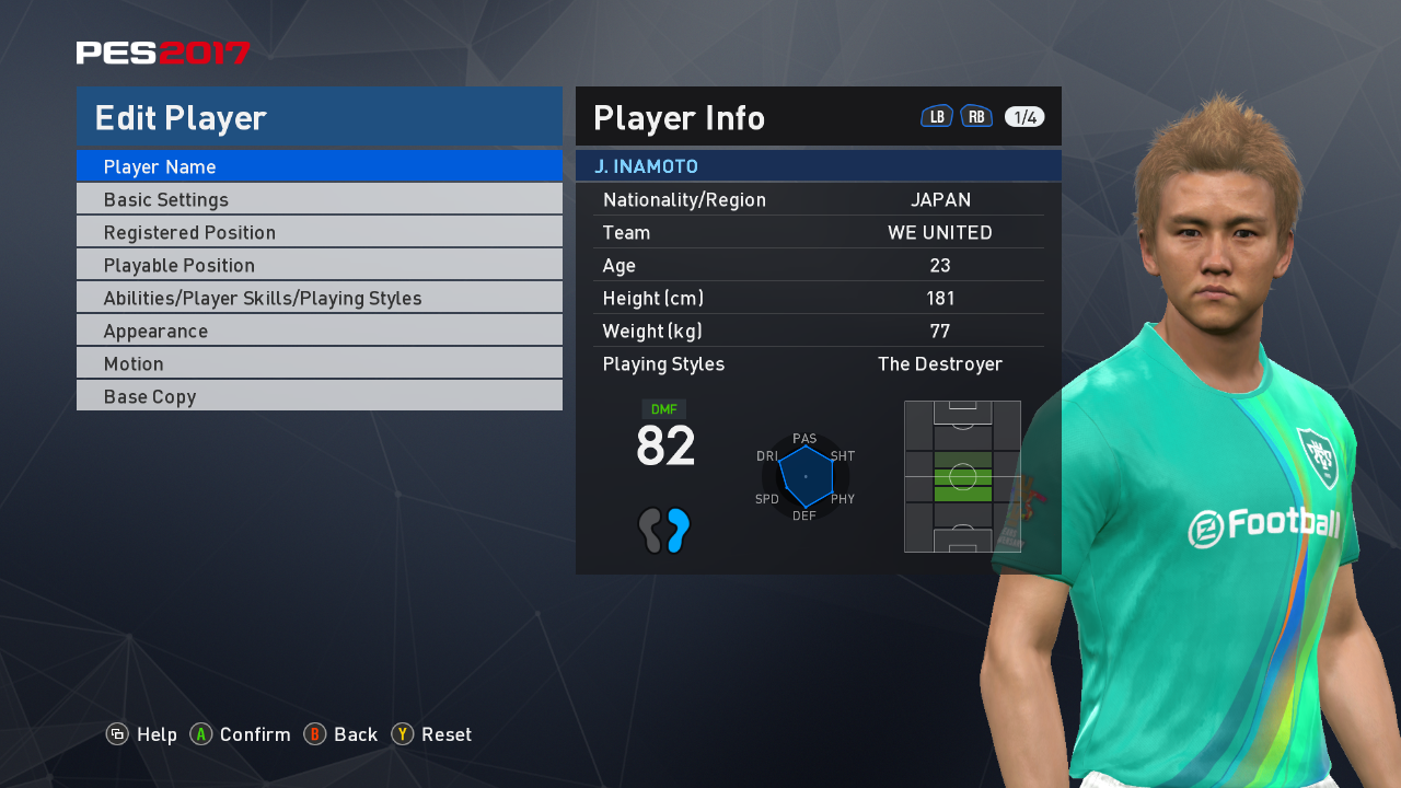 PES2017 #Face Daizen Maeda face for PES 2017, converted from PES