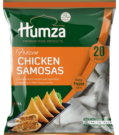 Desi - Humza Frozen Chicken Samosas Humza Frozen Chicken Samosas are a ...