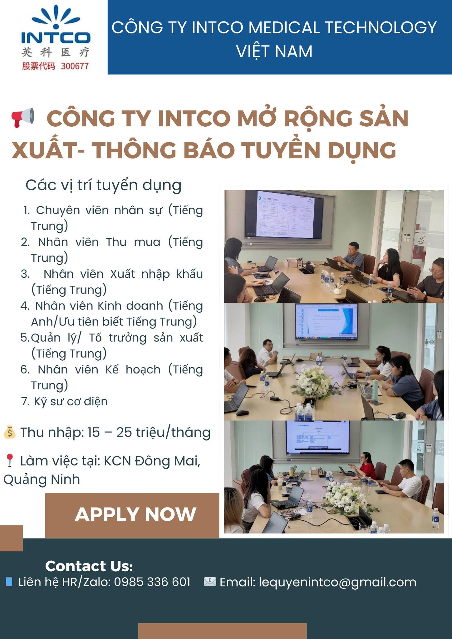 Tuyển dụng và Việc làm tiếng Trung Quảng Ninh | **CÔNG TY INTCO TUYỂN ...
