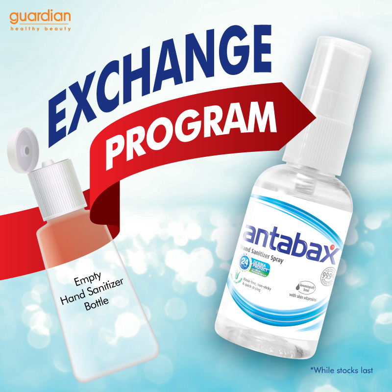 Guardian Malaysia Only At Guardian Free Antabax Hand Sanitiser Spray 50ml Bring Any Hand Sanitizer Bottle To Participating Guardian Stores Below From 12 To 2pm For Product Exchange 1 Guardian 1