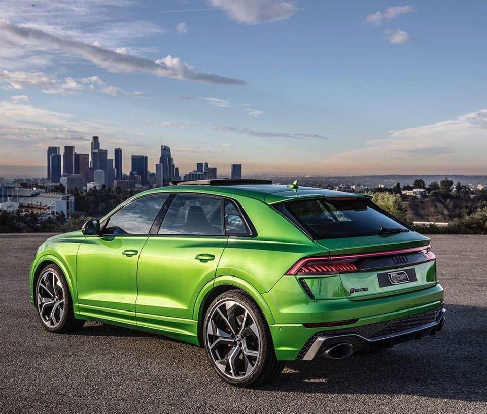 Audi RS Q8 in this Java Green colour is a big attention magnet