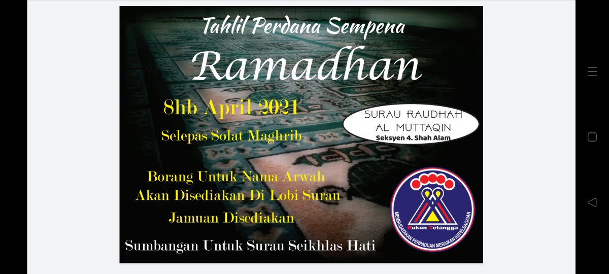 Surau Raudhah Al Muttaqin Seksyen 4 Shah Alam Beranda Facebook