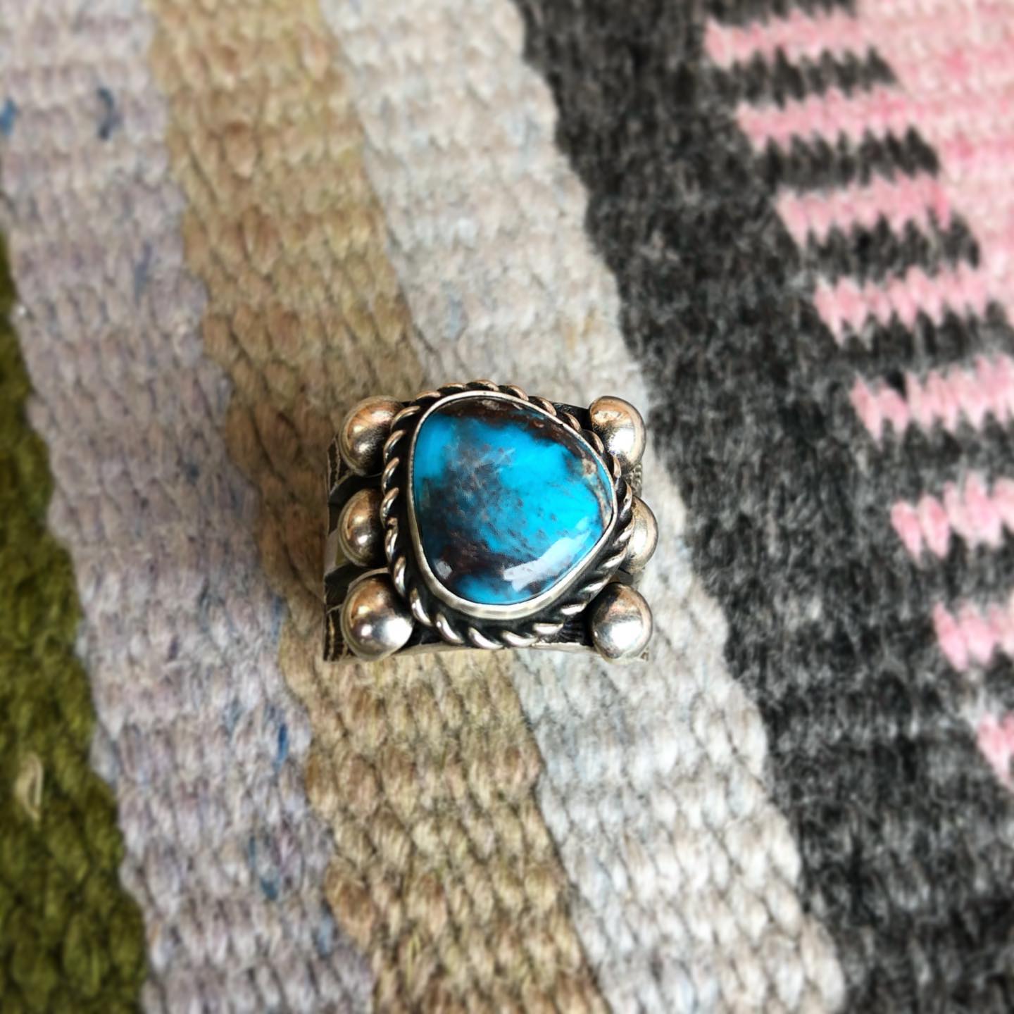Herman Smith. . BISBEE TURQUOISE RING. . 文句なし. . 完成された