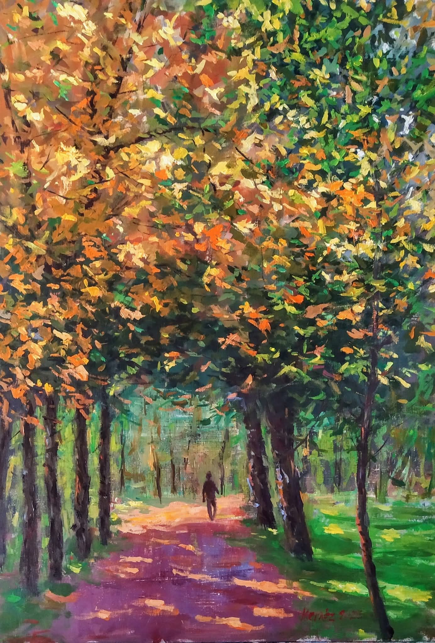 Summer. Oil on wooden panel. 50 X 35 cm. By István Kenéz Hungary