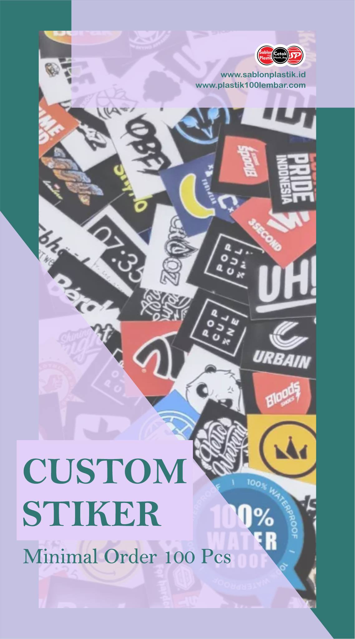 Cetak Sticker Desain Suka2 Custom... - Sablon Plastik Id | Facebook