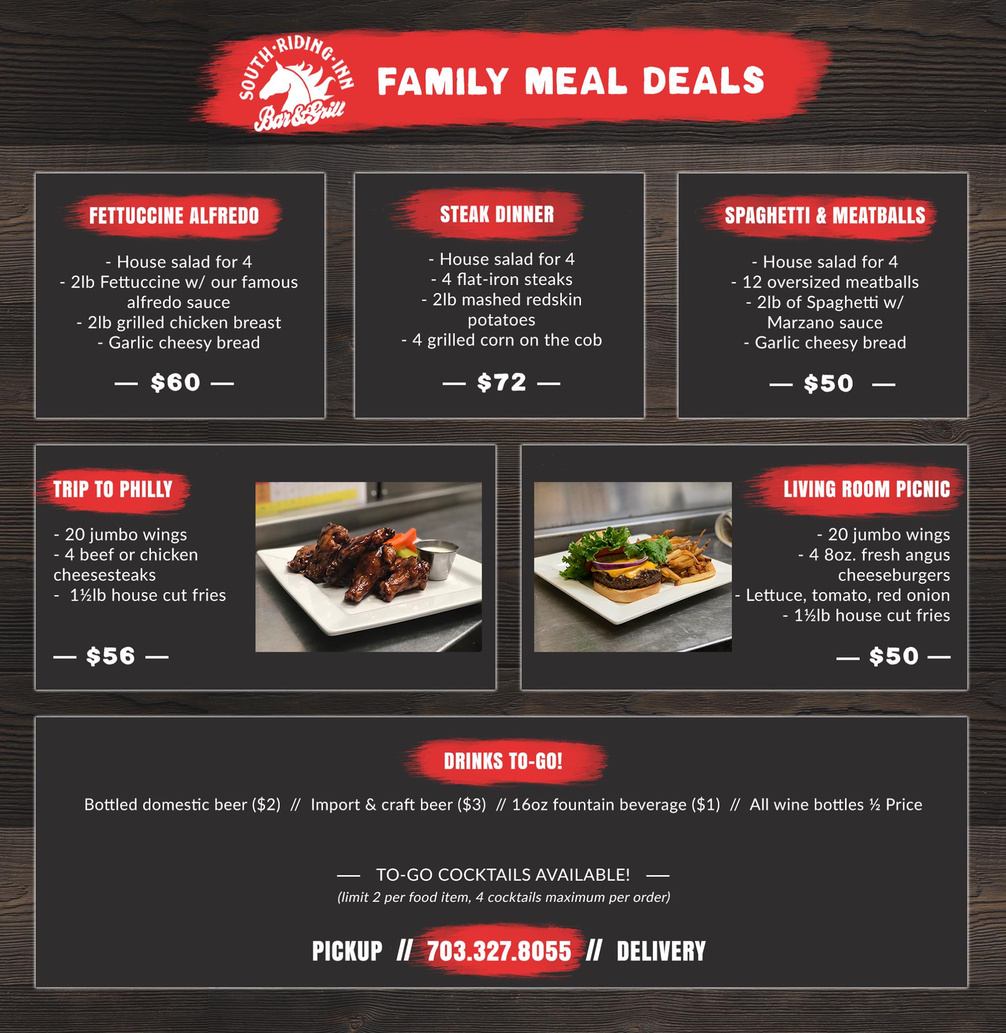 Introducing SRI Family Meal Deals:... - South Riding Inn