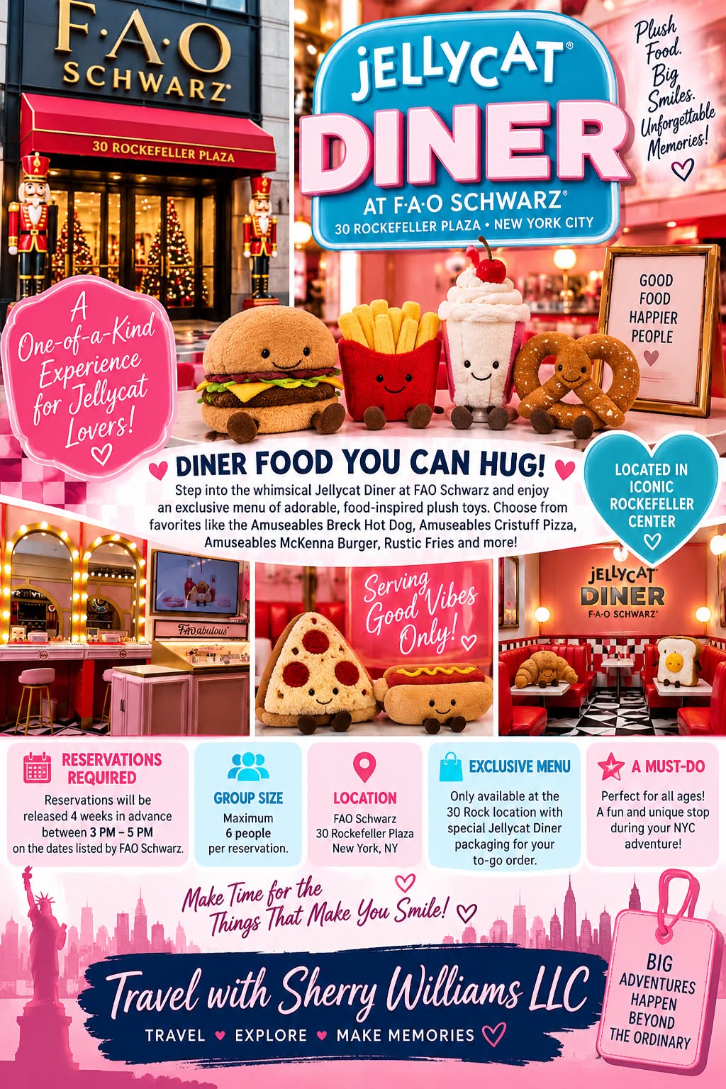 FAO Schwarz NY diner 限定パンケーキ 🌭 The viral Jellycat Diner just got a VERY New York makeover