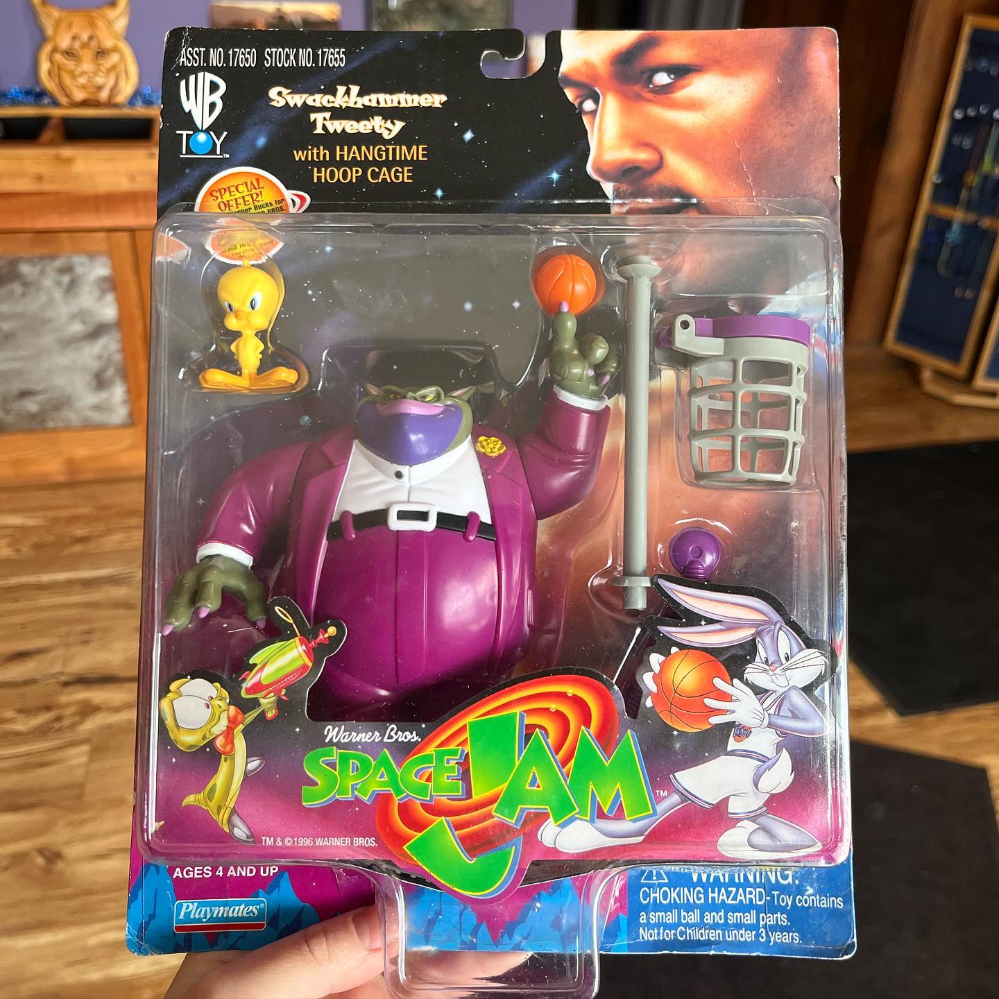 Vintage Space Jam Bugs Bunny and Wile E Coyote figures for sale
