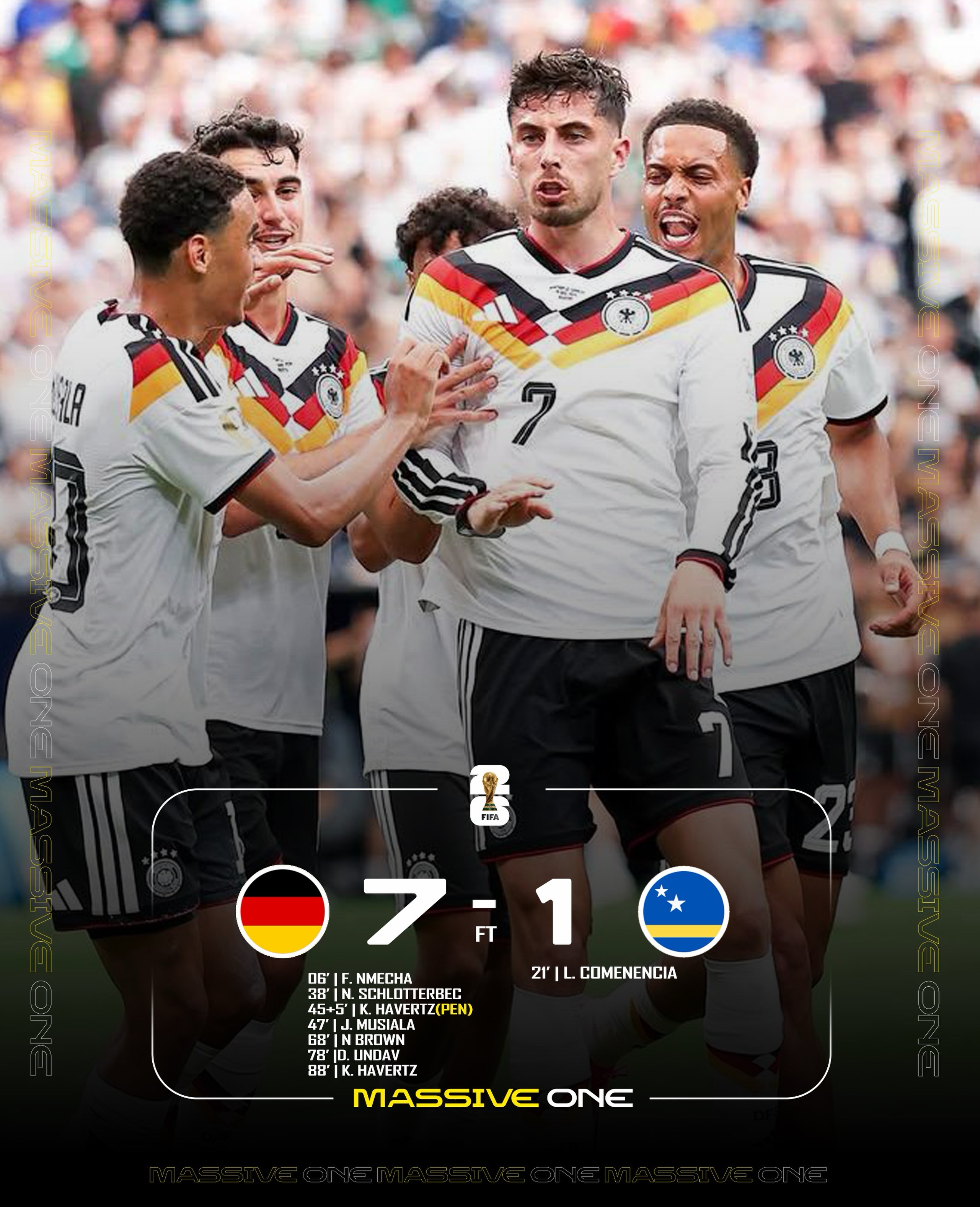 FT: Germany 7️⃣-1️⃣ Curaçao 🇩🇪🔥 A dominant performance from