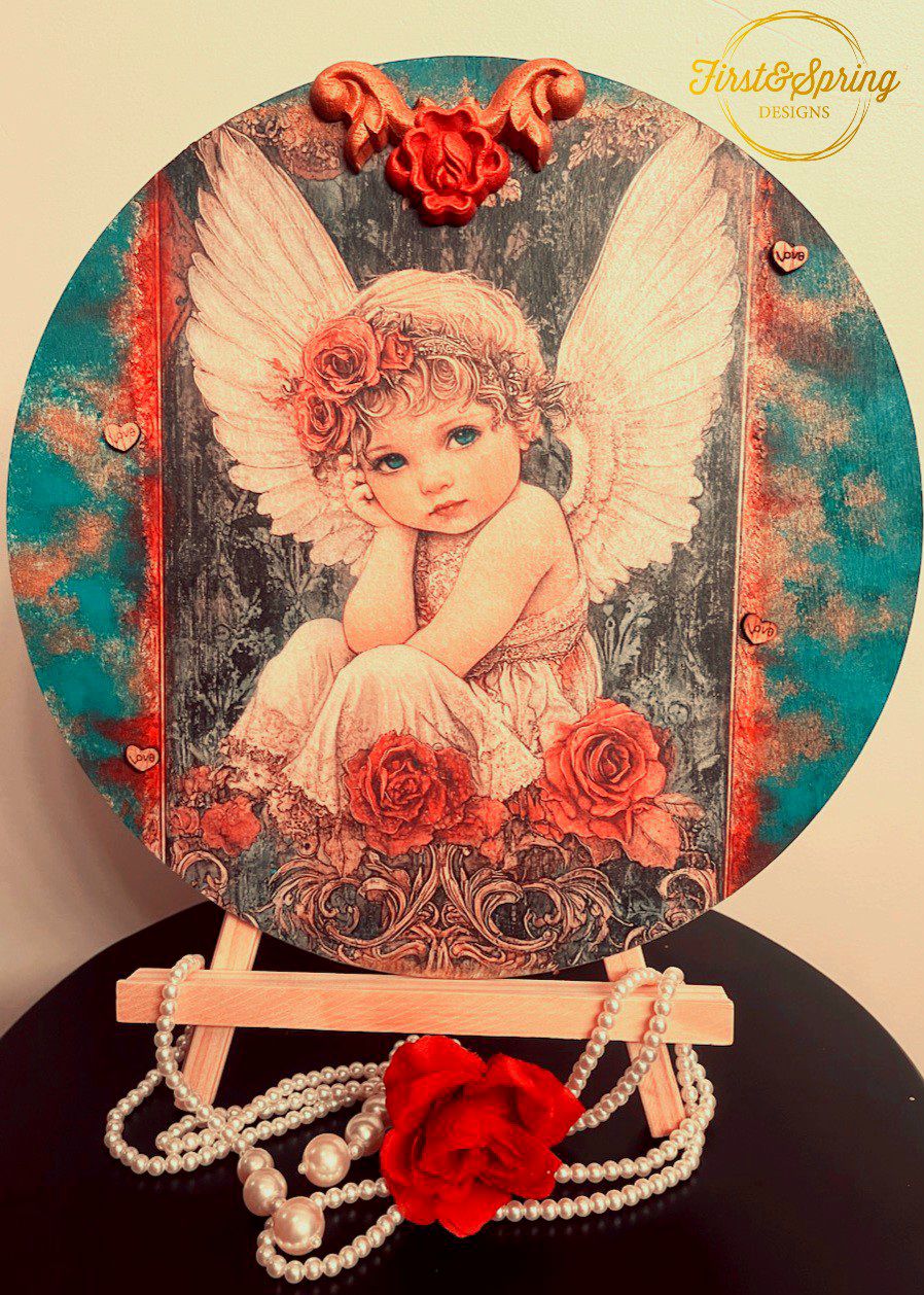 Papier de riz Bouquet Bleu, 29 x 40cm (1pc) - pour meubles Poster Craft Decoupage by CRAFT KREATIVELY