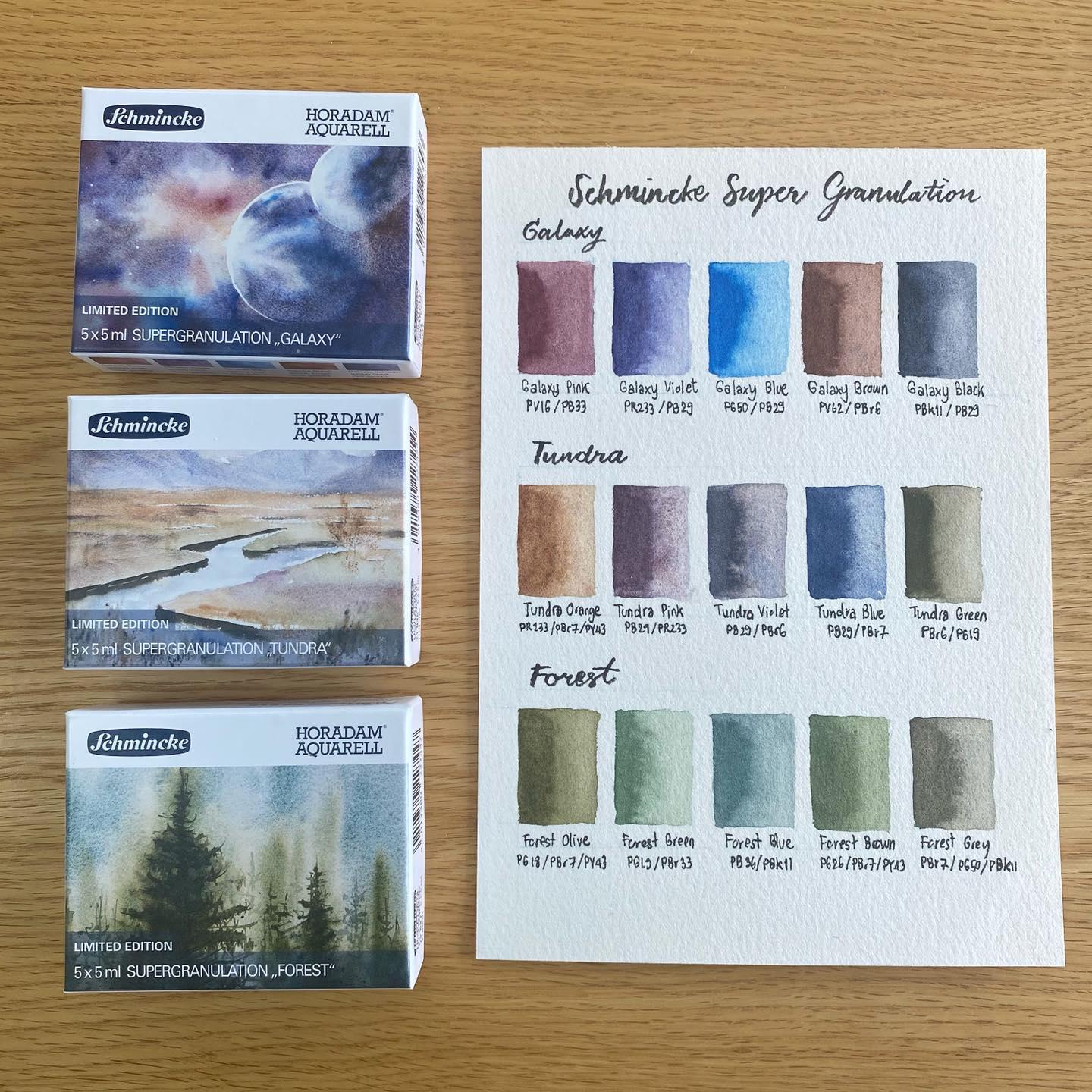 Illus'tor+ - Schmincke Super Granulation Color Chart 🎨... | Facebook