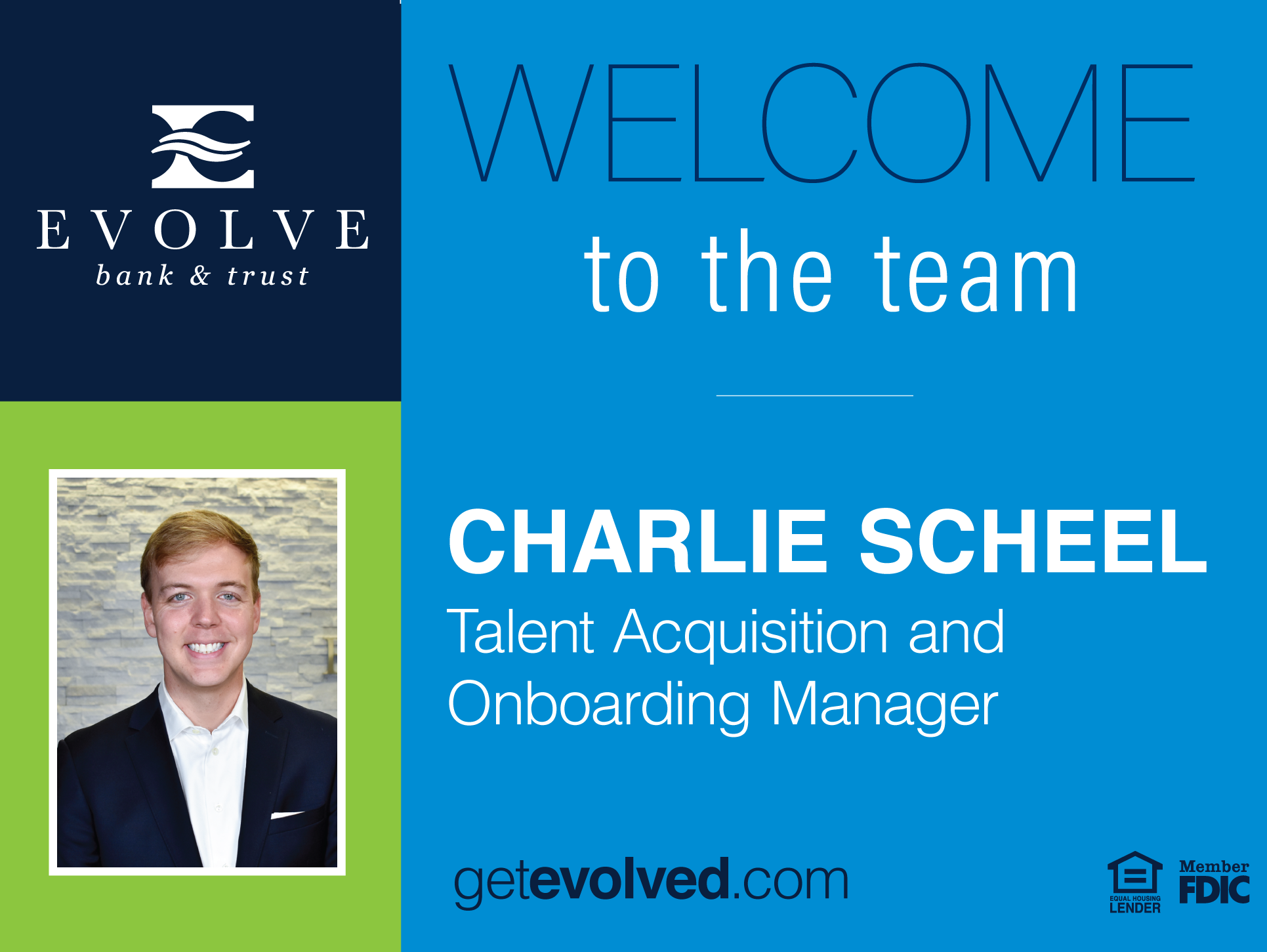 Evolve Bank & Trust welcomes Charlie... - Evolve Bank & Trust | Facebook